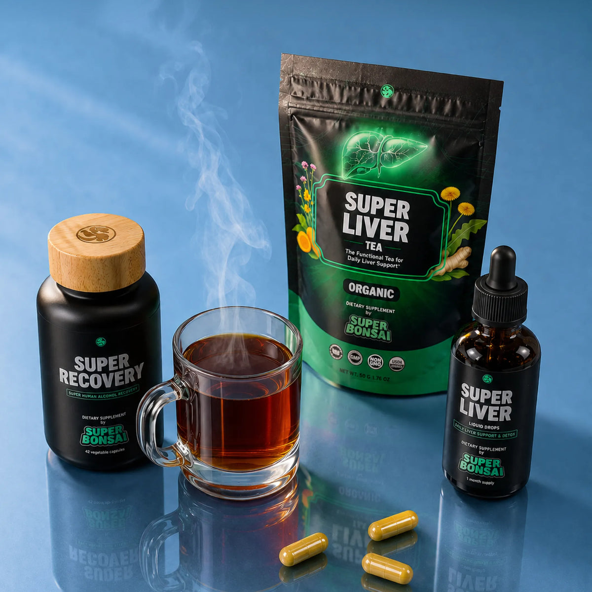 Drinker's Bundle - Super Recovery + Super Liver + Super Liver Tea